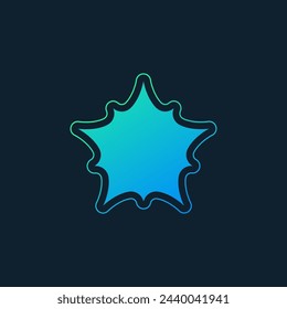 Kreatives Logo-Grafikdesign. Stock Vektor-Illustration isoliert auf dunklem Hintergrund.