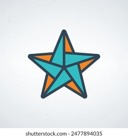 Creative star logo template. north star illustration. star identity. Stock vector illustration isolated