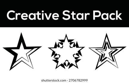 Creative Star Pack – Stellar Illustrations, Abstract Star Shapes, Minimal Decorative Icons and Geometric Elements for Diverse Design Projects. star Design