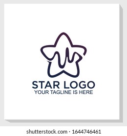 creative star pulse logo template design vector, medical logo template design vector