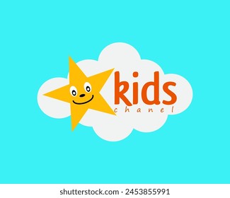 creative star smile icon logo design template