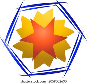 Diseño del logotipo de la estrella creativa. Ilustración del vector