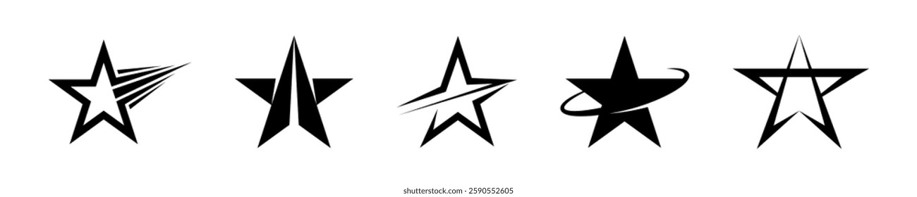 Creative Star Symbol Vector Designs Set