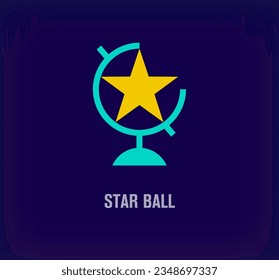 Creative starry sphere logo. Unique color transitions. Creative universe, astrology and global logo template. vector