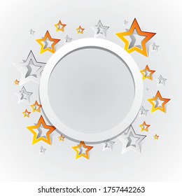 Creative stars frame background vector illustration