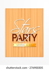 Creative Stars Party invitation card design with date, can be used as template or flyer design.