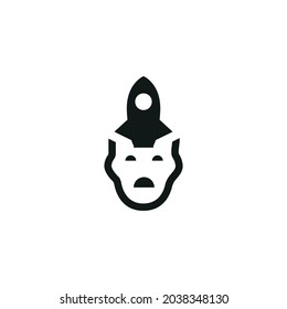 Icono de inicio creativo, ilustración vectorial