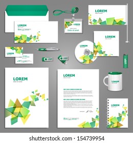 Creative stationery template design. Documentation for business.