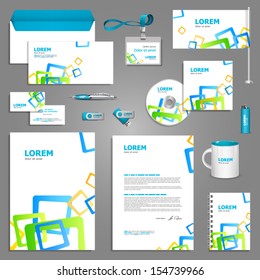 Creative stationery template design. Documentation for business.