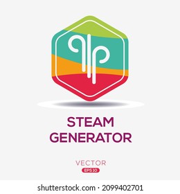 Creative (Steam generator) Icon ,Vector sign.