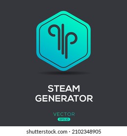 Creative (Steam generator) Icon ,Vector sign.