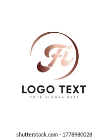 Creative  stencil loftype letter F and I linked logo template, Vector logo for business and company identity 