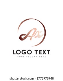 Plantilla de diseño creativo tipo de letra A y X con logotipo vinculado, logotipo vector para identidad empresarial y de empresa 