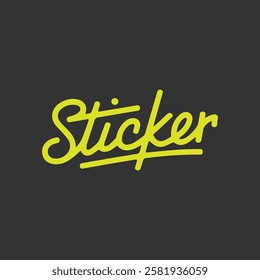 Creative Sticker Typography Text Template Background Wallpaper Vector Illustration for Fun and Stylish Design
