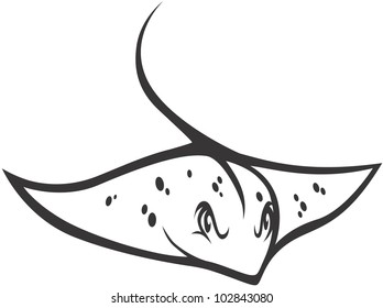 Creative Sting Ray Illustration