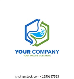 Creative Stomach Health Logo vector - creative Gastroenterology Healthy Logo element icon, Stomach healthcare icon vector template