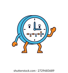Lista creativa de personajes de cronómetro en un entorno brillante - ilustración divertida para negocios y gestión del tiempo