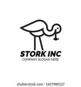 Creative Stork Inc Design. Stork Inc Design Black and White 