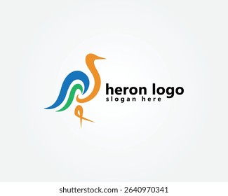 creative stork logo abstract stork logo design template