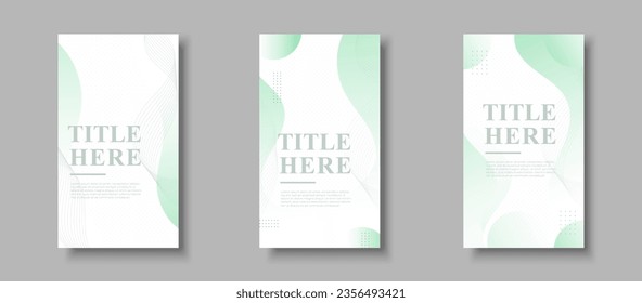creative story background, 2 color, green and white, wave vertical, random line, abstract eps10