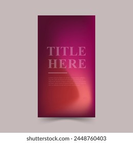 Creative story background, blurred, dark blue ,red, gradient, dark color, abstract background, minimalist, Vector