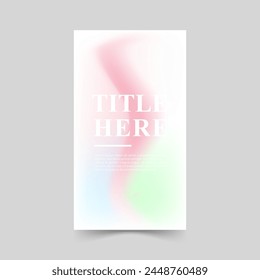 Creative story background, blurred, green ,blue and green, gradient, pastel color, minimalist, Vector