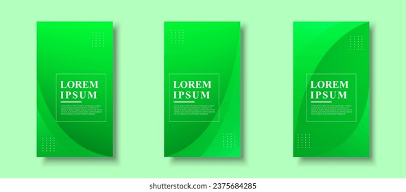 creative story background. bright green gradation