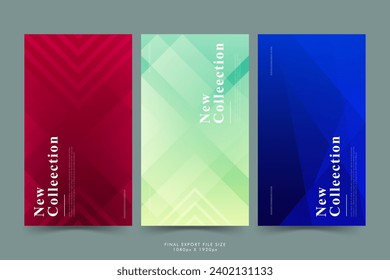 Creative story background. Colorful . Custom. Red,green,blur gradation. new style. Abstract