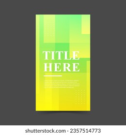creative story background, green and yellow gradation, slash , abstract memphis, pattern, eps 10