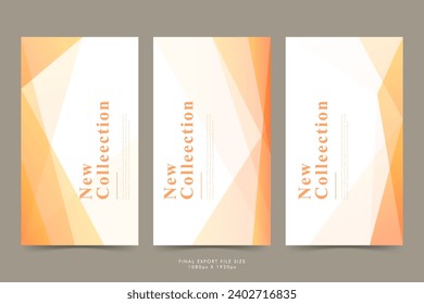 Creative story background. Minimalist. Orange gradation transparent. Abstract