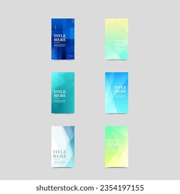 creative story background. set collection gradation. geometric. memphis eps 10