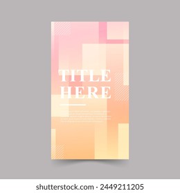 Creative story background template. Orange and pink gradient,colorful. Abstract background