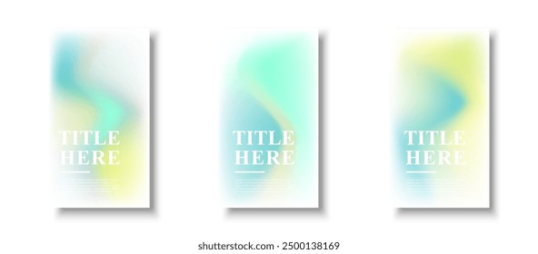 creative story background.green colorful.set collection.wavy .abstract.memphis.eps 10
