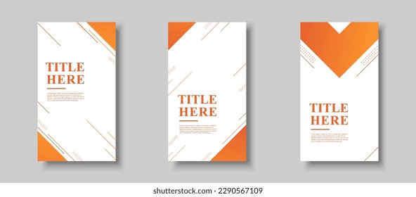 Creative Story Pack background. colorful, orange gradation, memphis style