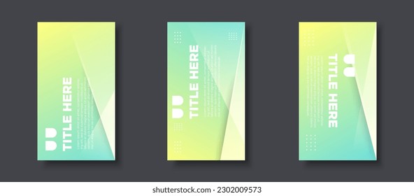 Creative Story Pack background. colorful, gradation of green and yellow, abstract