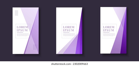 Creative Story Pack background. colorful, purple and white gradation, abstract