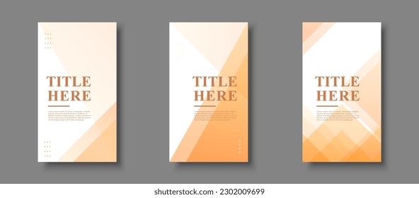 Creative Story Pack background. colorful, orange and white gradation, abstract