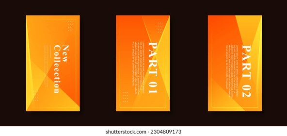 Creative Story Pack Hintergrund. bunter, hellorangefarbener Gradation