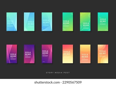 Creative Story Package background. colorful, gradation, elegant style, line, abstract, suitable for your business.