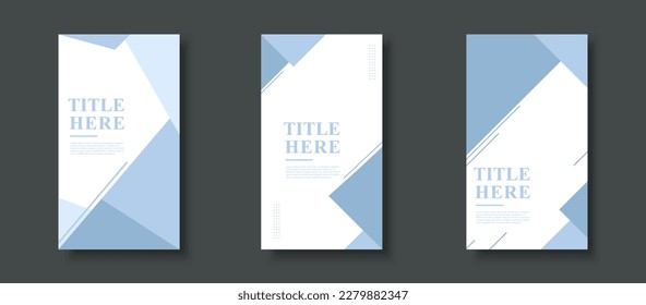  Fondo del paquete de historia creativa . con colores, azul pastel minimalista
