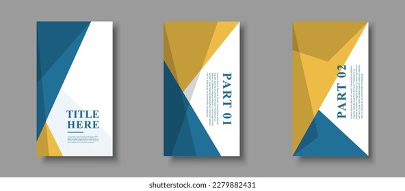 Creative Story Package background . full of colors, minimalist .yellow and blue