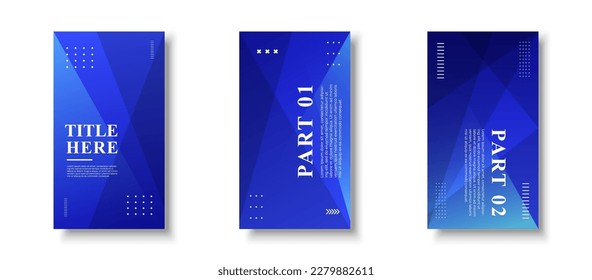 Creative Story Package background . full of colors, blue gradation