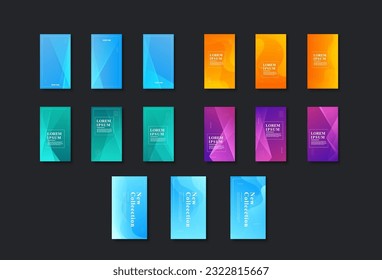 Creative Story Package background . full of colors, bright, abstract set collection eps 10