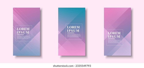Creative Story Package background . full of colors, bright pink and blue gradations
