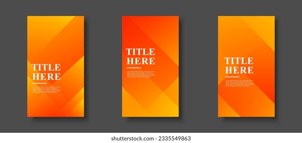 Creative Story Package background . full of colors, bright orange gradations