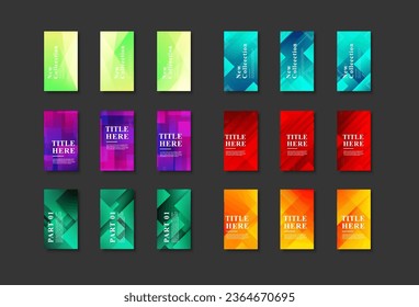Creative Story Package background . full of colors, set 18, gradations, slash memphis abstract eps 10