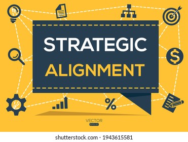 Creative (strategic alignment) Banner Word with Icon ,Vector illustration.