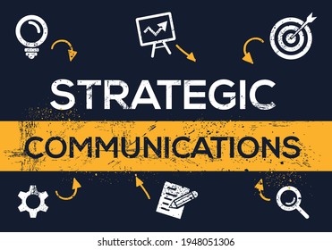 Creative Strategic Communications Banner Word Icon Stock Vector ...