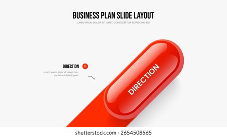 Creative Strategy One Element Infographic Presentation Design. Product Briefing 1 Step Diagram Frame Layout. Financial Planning Slideshow Template Vector Illustration.