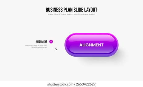 Creative Strategy Slideshow Design Vector Illustration. Enterprise Analysis 1 Step Infographic Frame Layout. Corporate Report One Option Diagram Presentation Template.